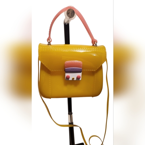 Furla Handbags - Furla Mini Jelly Yellow and Pink Women's Bag